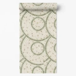Dutch Wallcoverings Vliesbehang Artifice mozaïc tegel - beige/groen - 10m x 53cm Best