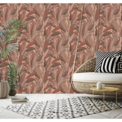 Dutch Wallcoverings Vliesbehang Renaissance leaves - rust - 10,05m x 53cm Best
