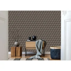 Dutch Wallcoverings Vliesbehang Renaissance natural cube - grijs - 10,05m x 53cm Outlet
