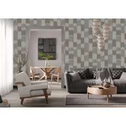 Dutch Wallcoverings Vliesbehang Renaissance textured loom - blauw - 10m x 53cm Discount