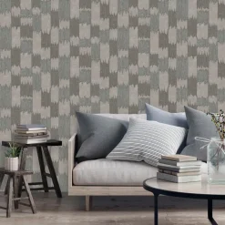 Dutch Wallcoverings Vliesbehang Renaissance textured loom - blauw - 10m x 53cm Discount