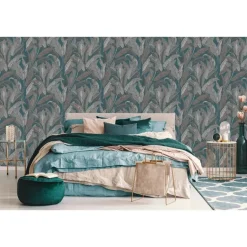 Dutch Wallcoverings Vliesbehang Renaissance leaves - blauw - 10,05m x 53cm Discount