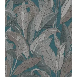 Dutch Wallcoverings Vliesbehang Renaissance leaves - blauw - 10,05m x 53cm Discount
