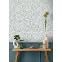 Dutch Wallcoverings Vliesbehang Artifice mozaïc tegel - grijs/petrol - 10mx53cm Sale