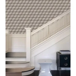 Dutch Wallcoverings Vliesbehang Renaissance natural cube - taupe - 10,05m x 53cm Online