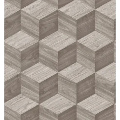 Dutch Wallcoverings Vliesbehang Renaissance natural cube - taupe - 10,05m x 53cm Online