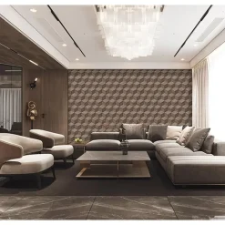 Dutch Wallcoverings Vliesbehang Renaissance natural cube - bruin - 10,05m x 53cm New