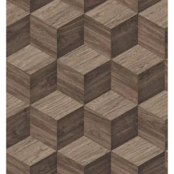 Dutch Wallcoverings Vliesbehang Renaissance natural cube - bruin - 10,05m x 53cm New