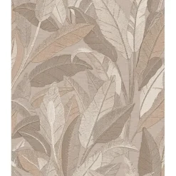 Dutch Wallcoverings Vliesbehang Renaissance leaves - taupe - 10,05m x 53cm New