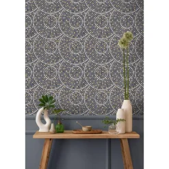 Dutch Wallcoverings Vliesbehang Artifice mozaïc tegel - grijs/oker - 10m x 53cm New
