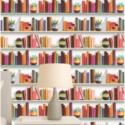 Dutch Wallcoverings Vliesbehang Artifice boeken/planken - grijs - 10,05m x 53cm Discount