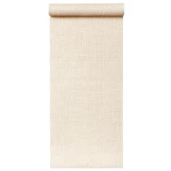 Dutch Wallcoverings Vliesbehang Fabric Touch weave - crème - 10,05m x 53cm Online