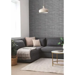 Dutch Wallcoverings Vliesbehang Artifice planken - zwart - 10,05m x 53cm