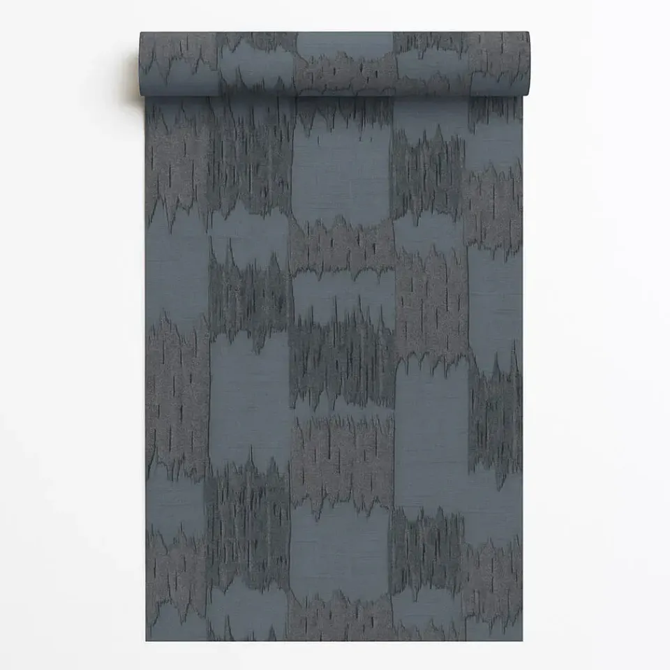 Dutch Wallcoverings Vliesbehang Renaissance textured loom - blauw - 10m x 53cm Sale