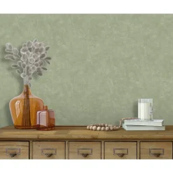 Dutch Wallcoverings Vliesbehang Artifice uni - groen - 10,05m x 53cm