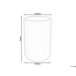 Leen Bakker EANTIO - Bloempot - 37 x 37 x 56 cm - Bruin - Kleivezels Best