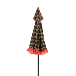 Edelman Mitchell parasol hart zwart - Ø220 x 238 cm Hot