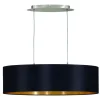 EDI light Maserlo-Hanglamp-2Lichts-78cm- Zwart,Goud Clearance