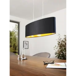 EDI light Maserlo-Hanglamp-2Lichts-78cm- Zwart,Goud Clearance