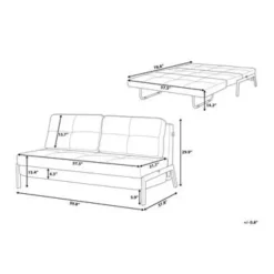 Beliani EDLAND - Slaapbank - Zwart - Polyester Discount