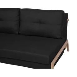 Beliani EDLAND - Slaapbank - Zwart - Polyester Discount