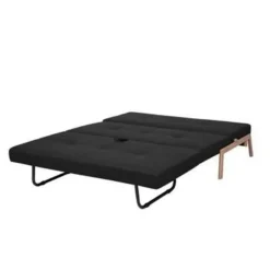 Beliani EDLAND - Slaapbank - Zwart - Polyester Discount