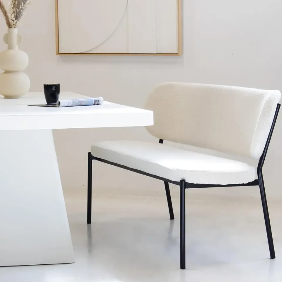 Giga Meubel Eetkamerbank Beige Stof - Diepte 63cm - Zitbreedte 160cm - Maddie Outlet