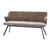 Giga Meubel Eetkamerbank Rechthoek - Taupe Stof - 160x60x88cm - Taylor Best