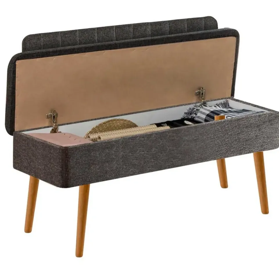 Emob Eetkamerbank Vina - 110x40x82cm - den/antraciet Online