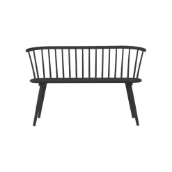 Fjôrd Eetkamerbank Zwart Rubberhout - 120x49x77cm - Bobby Hot