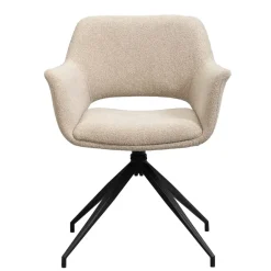 Leen Bakker Eetkamerstoel Belle - stof - zand Best