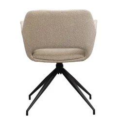 Leen Bakker Eetkamerstoel Belle - stof - zand Best