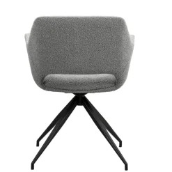 Leen Bakker Eetkamerstoel Belle - stof - grijs Best