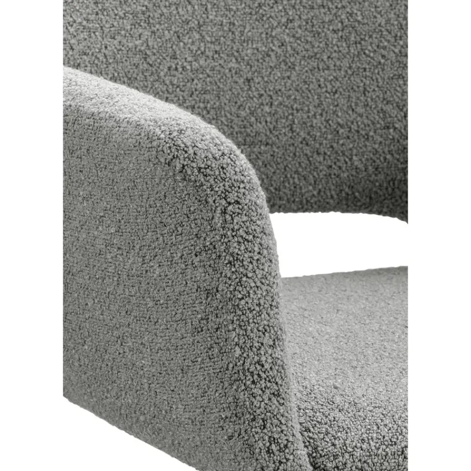 Leen Bakker Eetkamerstoel Belle - stof - grijs Best