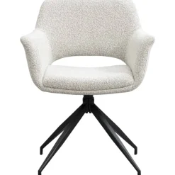 Leen Bakker Eetkamerstoel Belle - stof - crème Outlet