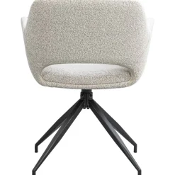 Leen Bakker Eetkamerstoel Belle - stof - crème Outlet