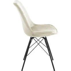 Leen Bakker Eetkamerstoel Bonn (2 stuks) - velvet - zand Clearance