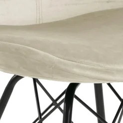 Leen Bakker Eetkamerstoel Bonn (2 stuks) - velvet - zand Clearance