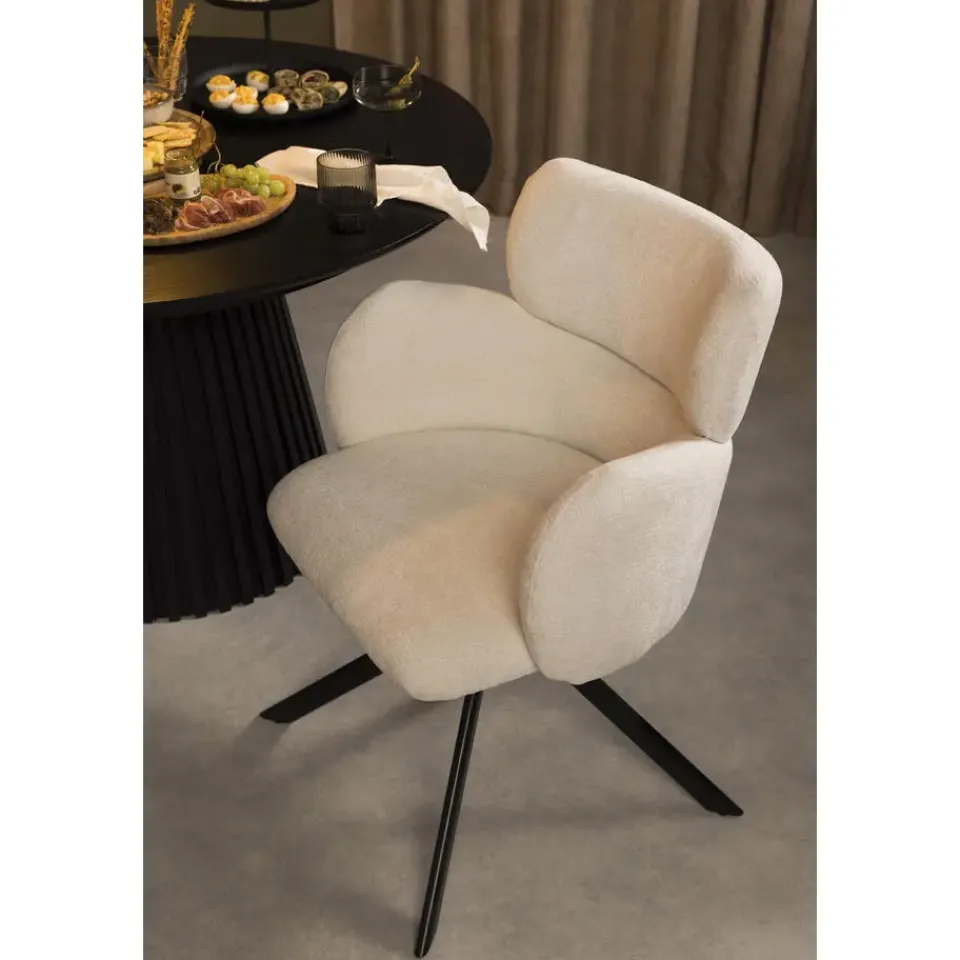 Leen Bakker Eetkamerstoel Coco - crème Clearance