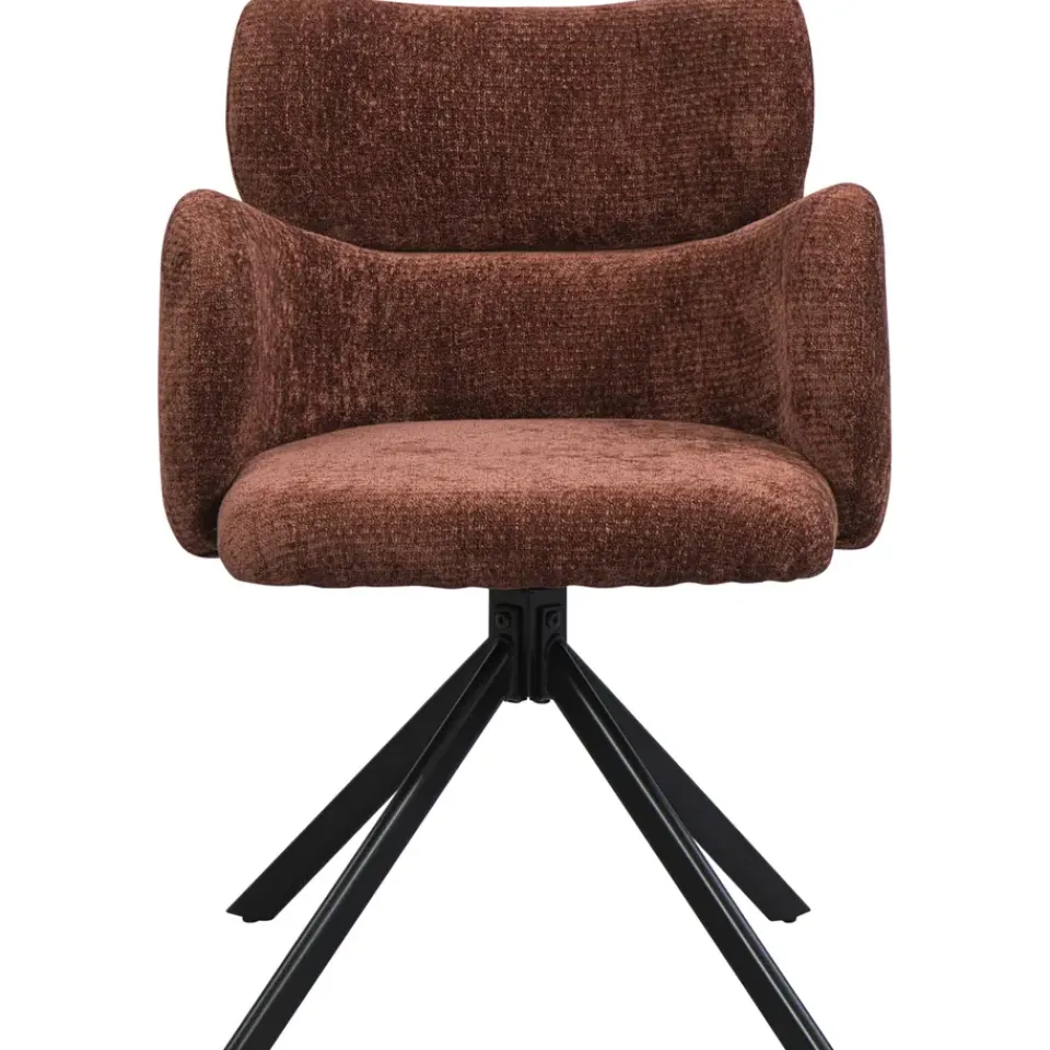 Leen Bakker Eetkamerstoel Coco - wijnrood