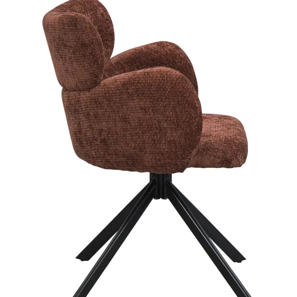 Leen Bakker Eetkamerstoel Coco - wijnrood