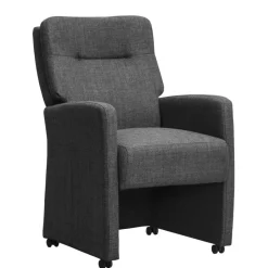 Leen Bakker Eetkamerstoel Daniel - stof - antraciet