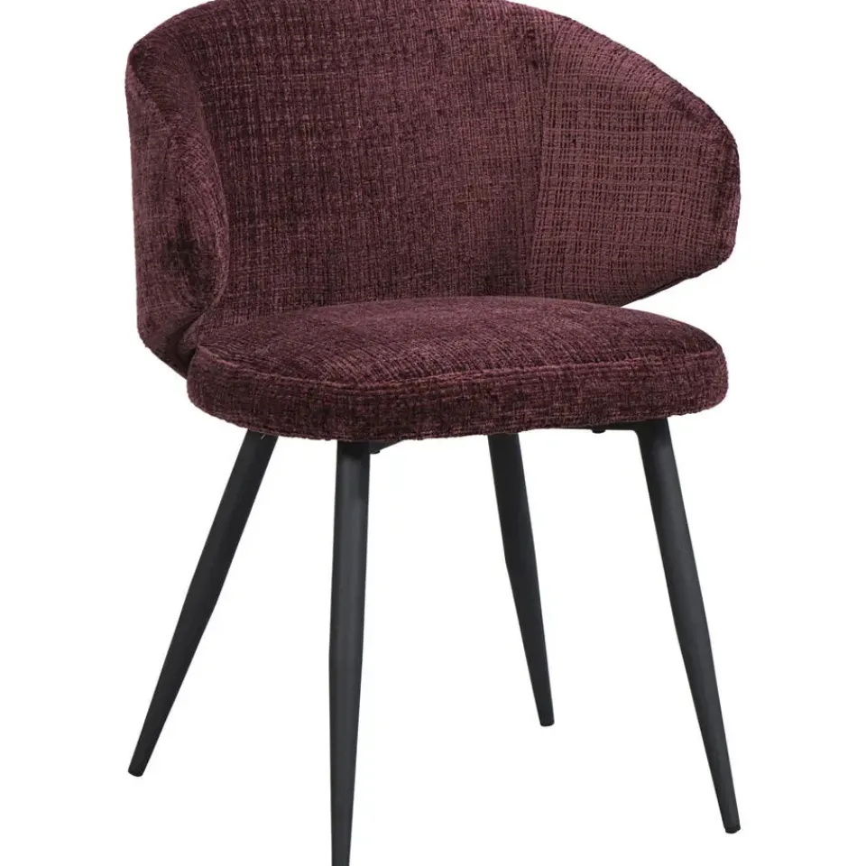 Leen Bakker Eetkamerstoel Demi - wijnrood Online