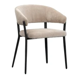 Leen Bakker Eetkamerstoel Liv - stof - caramel