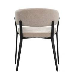 Leen Bakker Eetkamerstoel Liv - stof - caramel