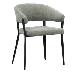 Leen Bakker Eetkamerstoel Liv - stof - groen Discount