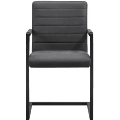 Leen Bakker Eetkamerstoel Lizzy - met armleuningen - antraciet Sale