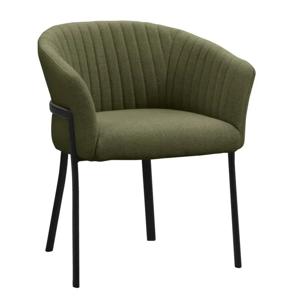 Leen Bakker Eetkamerstoel Luigi - stof - groen