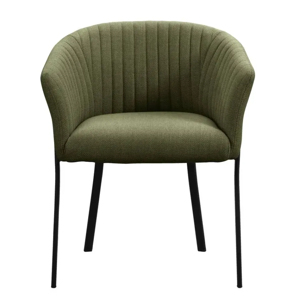 Leen Bakker Eetkamerstoel Luigi - stof - groen