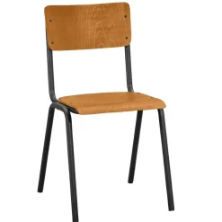 Leen Bakker Eetkamerstoel Oscar - hout - bruin/zwart New